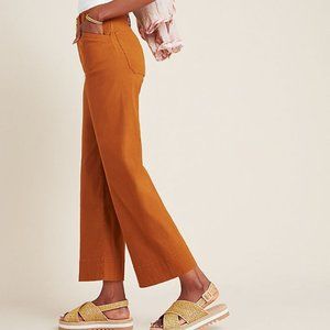 Anthropologie Emma Cropped Wide-Leg Pants